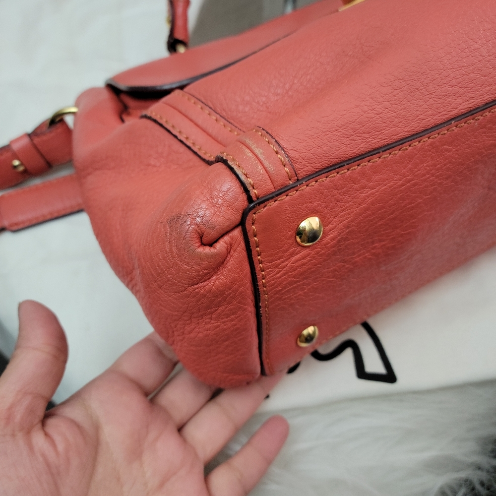 MCM Coral Leather Handbag - Picture 2 of 16